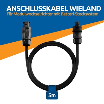Anschlusskabel 5m Wieland auf Betteri für Balkonkraftwerk Microwechselrichter