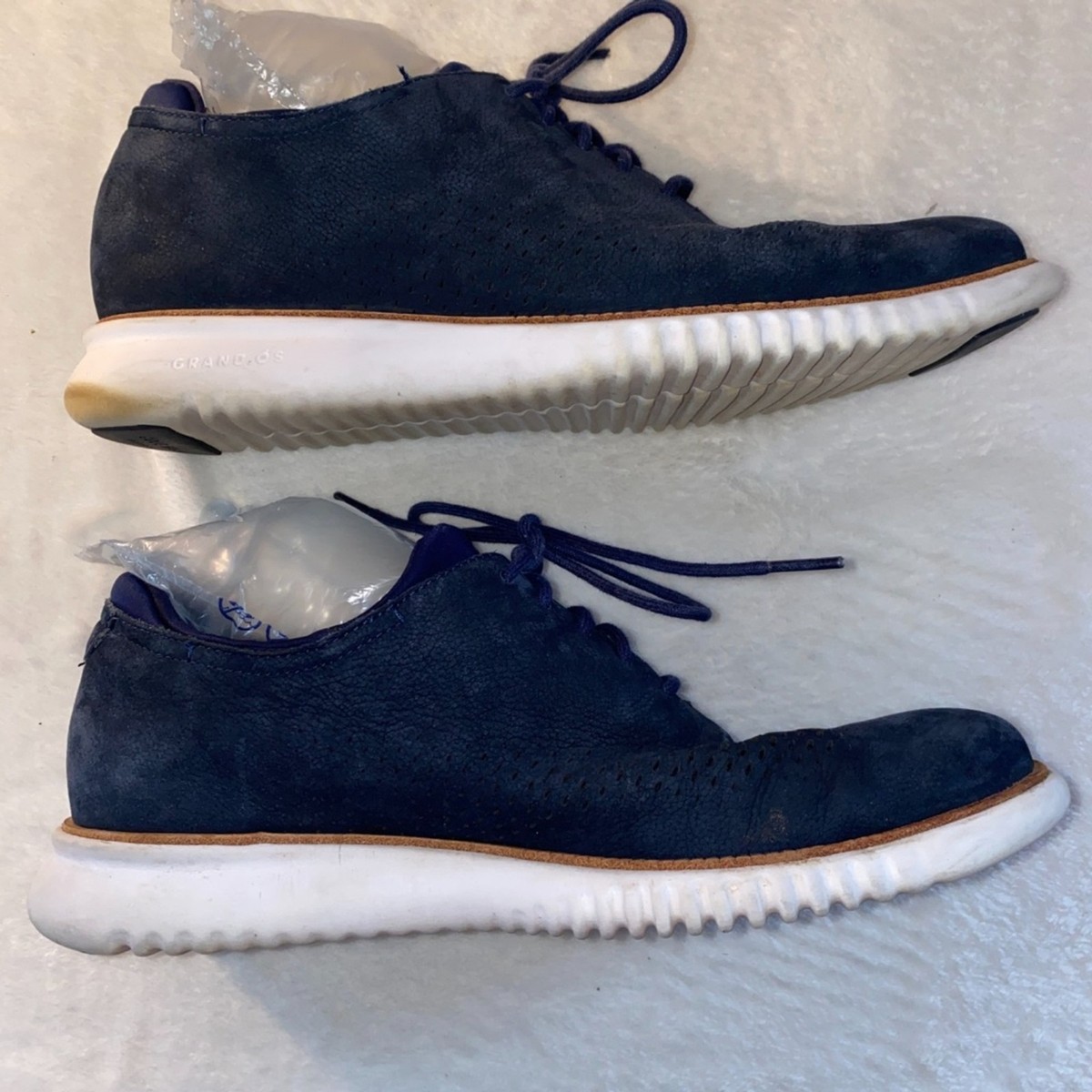 Cole Haan Zerogrand Wing‎ Oxford Shoes Men 10M Blue Leather Perforated Laser Cut Cole Haan Men main image 4