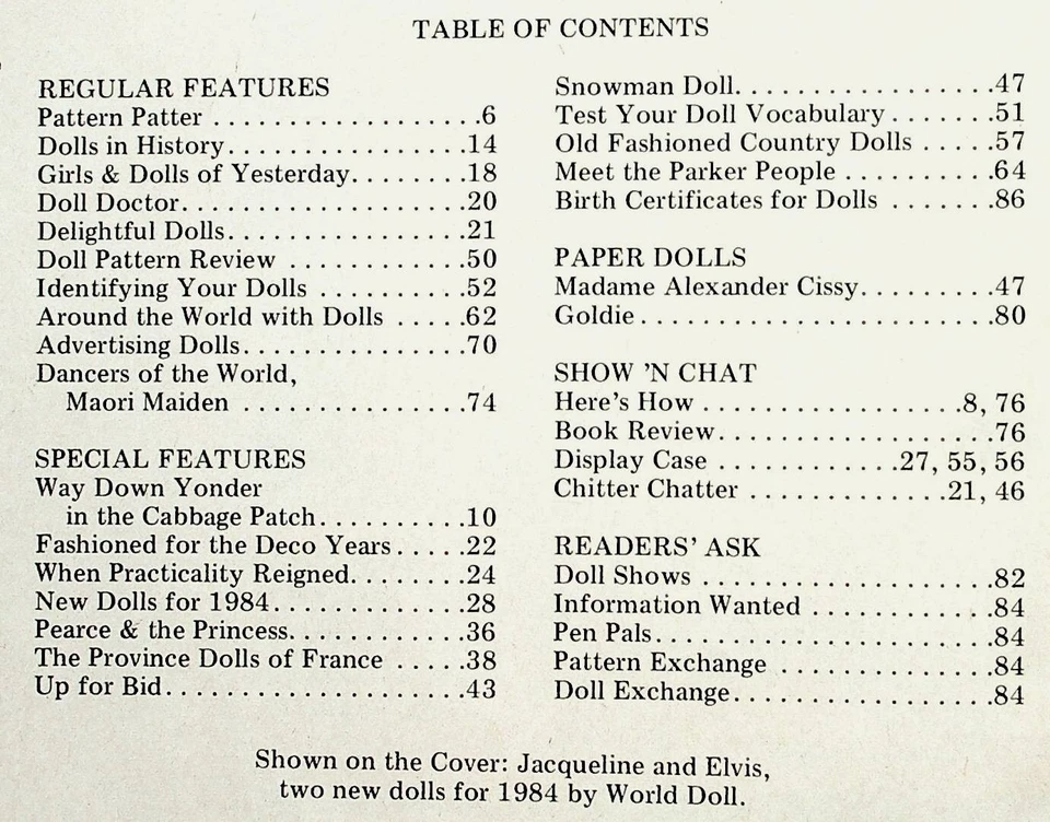 1984 Декабрь National Doll World Magazine Cabbage Patch Parker People Франция - Изображение 3 из 4