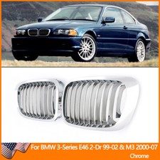 Front Kidney Grille Hood Grills Chrome For Bmw E46 2dr 1999-02 M3 2dr 2000-07 Front Kidney Grille Hood Grills Chrome For Bmw E46 2dr 1999-02 M3 2dr 2000-07