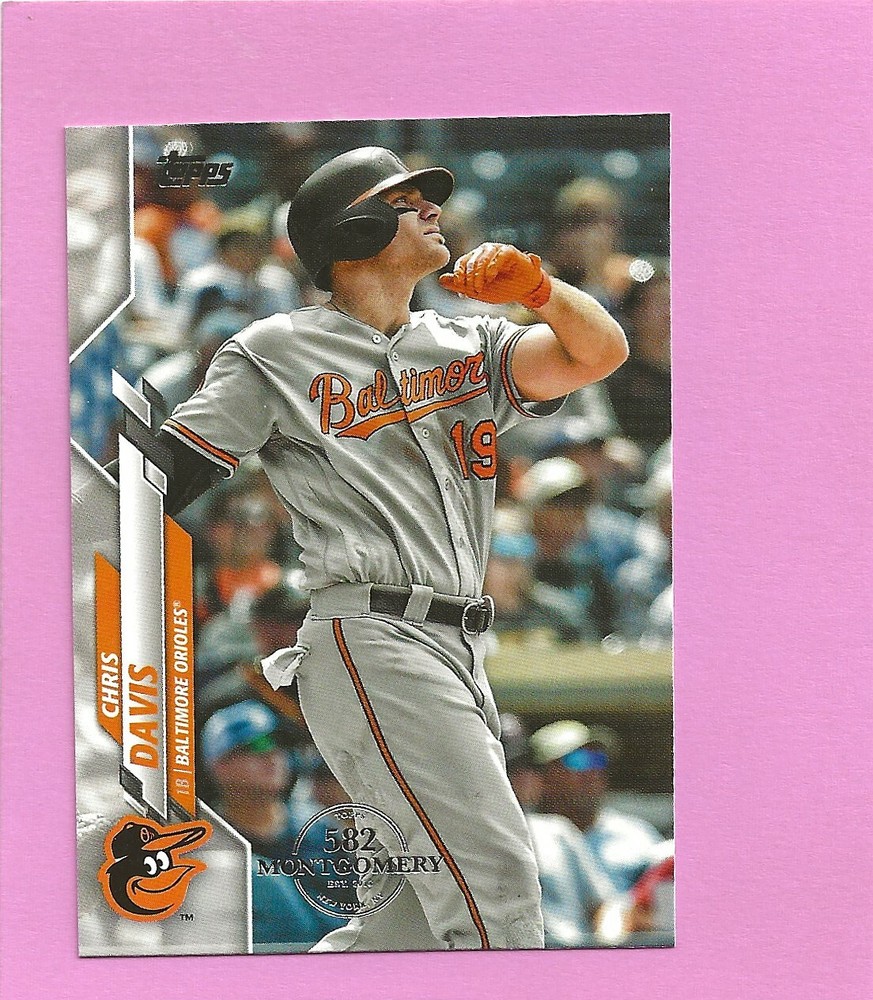 2020 Topps 582 Montgomery Club Foil Stamp #328 Chris Davis Baltimore Orioles