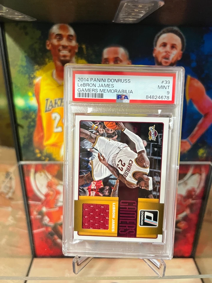 2014-15 Panini Donruss LEBRON JAMES #39 Gamers Memorabilia GW Patch PSA 9 Mint - Image 4 of 4