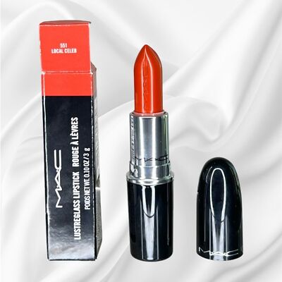 MAC LUSTREGLASS SHEER-SHINE LIPSTICK 551 LOCAL CELEB