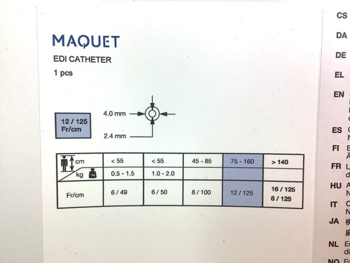 Set of 4 MAQUET 6685787 EDI CATHETER 12FR 125CM for Non-clinical R&D, Education - Picture 3 of 4