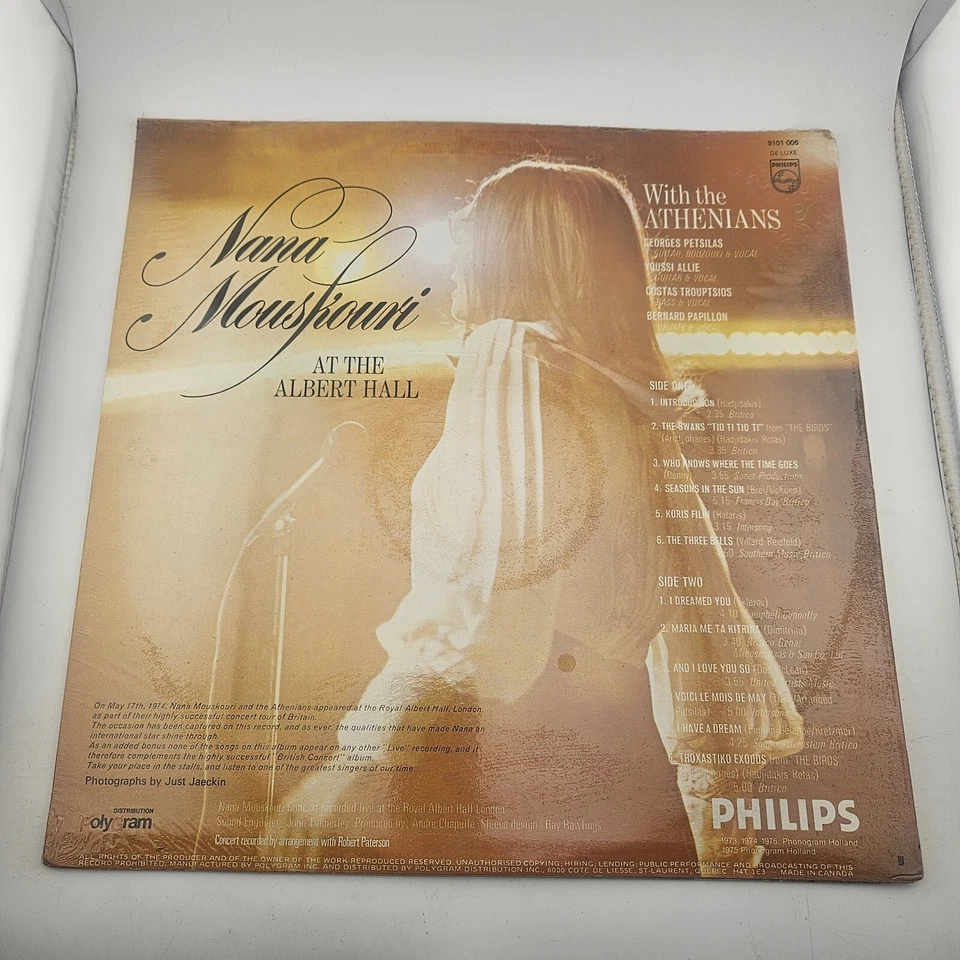 Nana Mouskouri The Athenians At The Albert Hall Vinyl - Sealed - 1975 Import - Image 2 of 4
