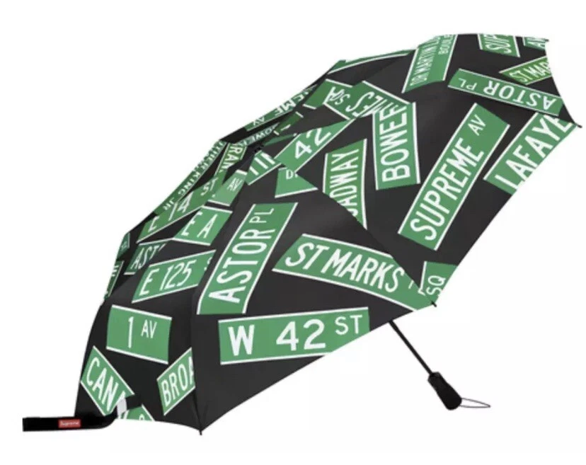 SS21 Supreme® ShedRain® Street Signs Umbrella - Black/Green 54