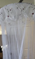 Mosquito Net Canopy - Cream/Pink/White