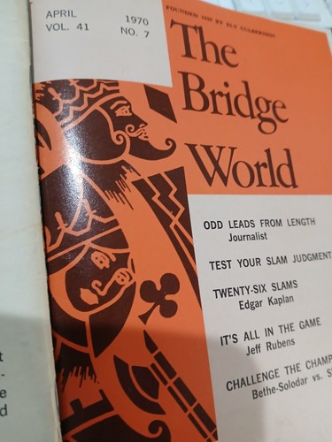 1970 The Bridge World Bound in Bridge World HC Binder 10 Months Missing Jan/Feb - Picture 3 of 11