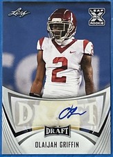 2021 Leaf Draft Olaijah Griffin Autograph Rookie Card USC Trojans AUTO RC