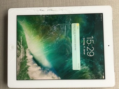 Apple iPad 4 Tablet 64GB Weiß Retina iOS WiFi Cellular MD527FD/A Glasschaden