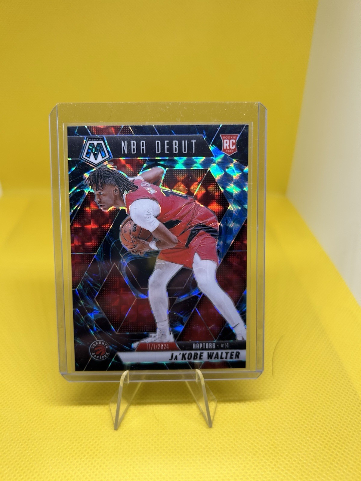 2024-25 Panini Mosaic NBA Debut Ja'Kobe Walter #253 Genesis Mosaic Prizm (RC)