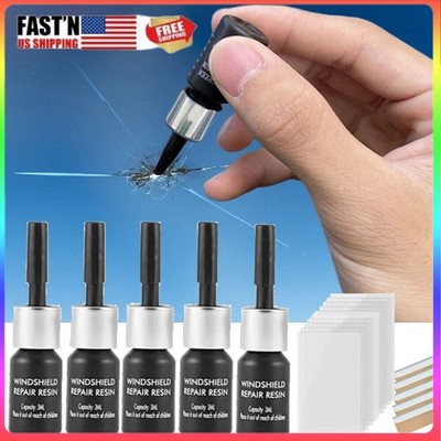 5PCS Car Windshield Broken Glass Repair Liquid Glass Scratch Crack Repair Tools