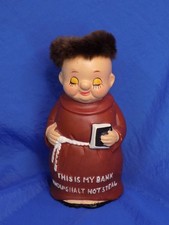 FRIAR TUCK MONK This is my Bank Thou Shalt Not Steal Vintage