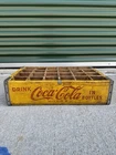 Vintage Old Yellow Coca Cola Crate - 24 Bottle - Wooden - Good Condition!