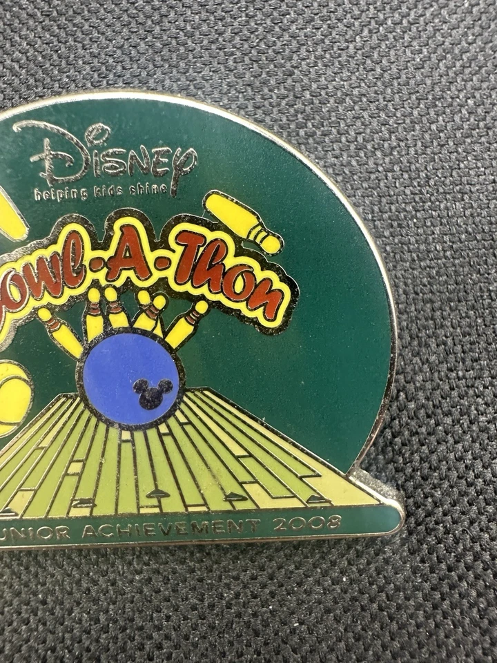Disney WDW 2008 Cast Member Exclusive BOWL-A-THON Mickey Mouse LE 5750 Pin - Image 3 of 4