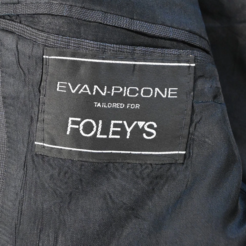 Vtg USA Made 40S 34x30 Gray Glenn Check 100% Wool Mens Jacket Pants Suit - Image 4 of 4