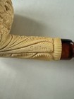 Rare Vintage Meerschaum Tobacco Pipe Hand Carved Eagle Signed Salim w/ Case — photo 5