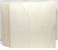 12pc Basswood Sheets 1/8x18x18 Inch for Laer Cutting Painting Staining Models