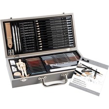 Coffret - Crayons couleurs et graphite - Esquisse et dessin - 58 pièces - Royal