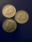 Three—3– 40% Silver JFL Half Dollars. ‘67-‘68–‘69 All Nice And Lustrous. Very Cl