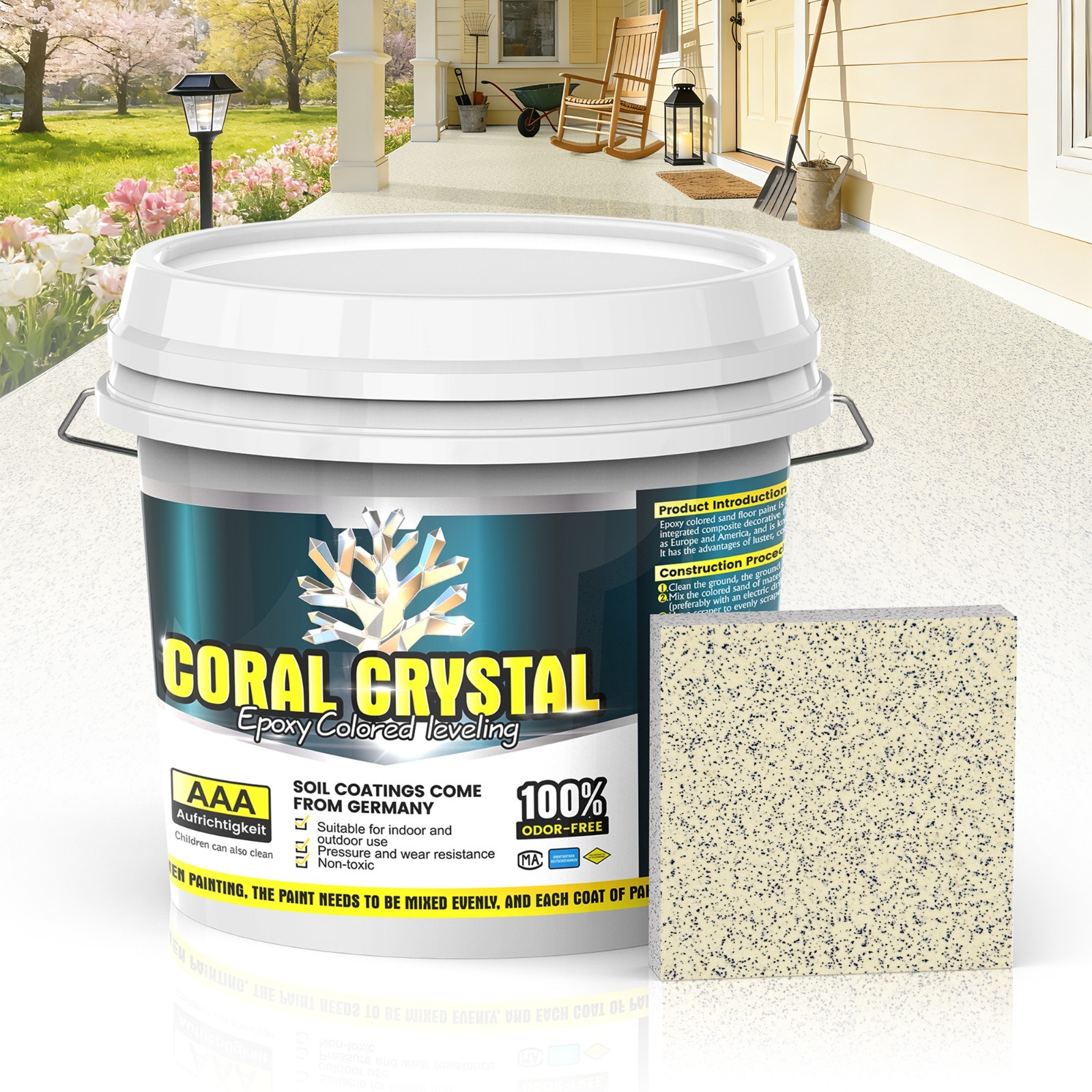 Epoxy Colored Sand Floor Paint for Concrete,Self-leveling Epoxy Floor Paint