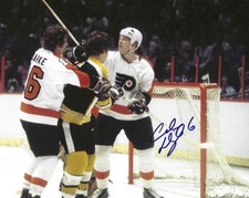 Signed  8x10 ANDRE DUPONT Philadelphia Flyers Photo - COA