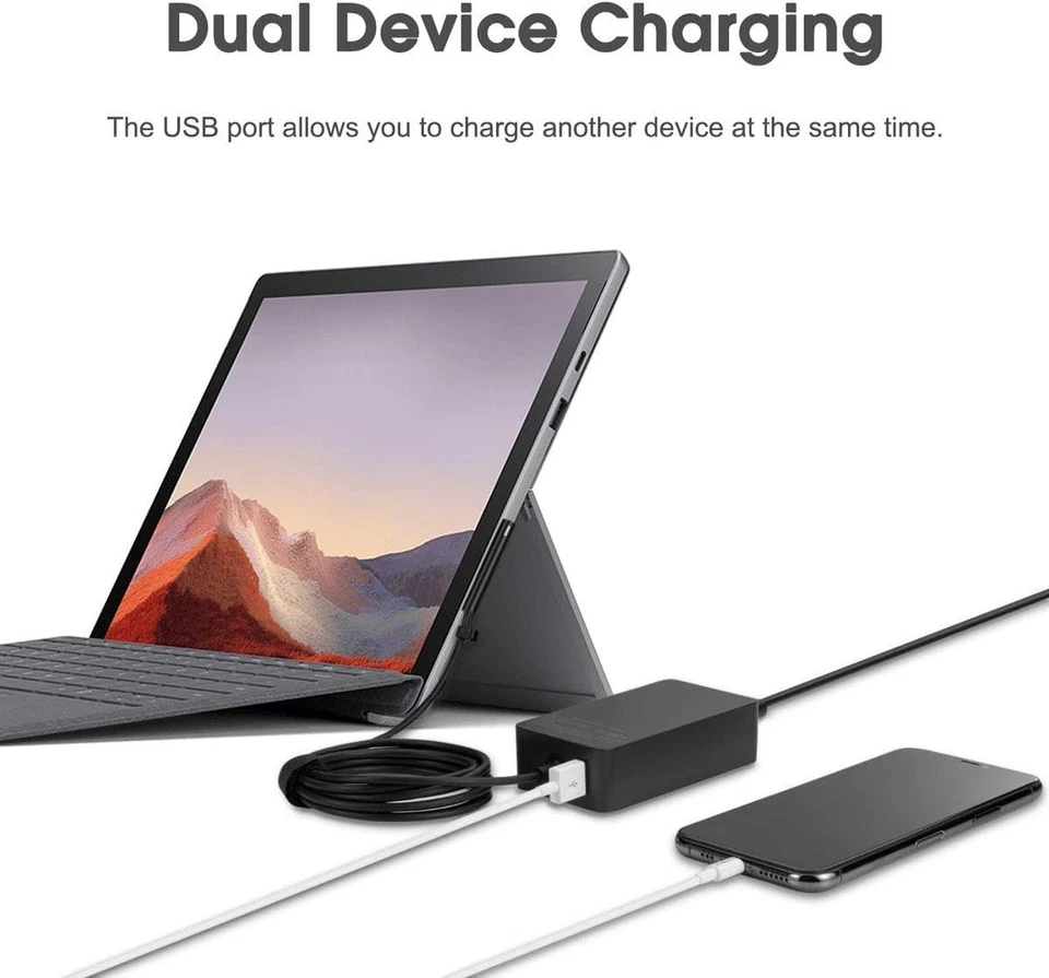 44W 36W AC Adapter Charger For Microsoft Surface Pro 6 5 4 3 Windows Surface GO - Image 3 of 4