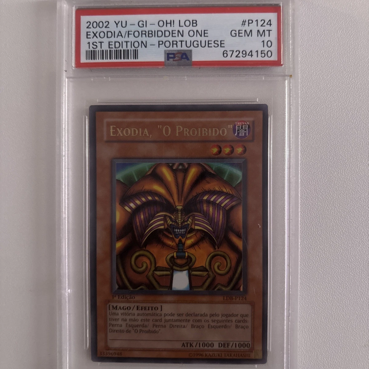 Exodia Konami Yu-Gi-Oh! TCG Professional Sports Authenticator (PSA