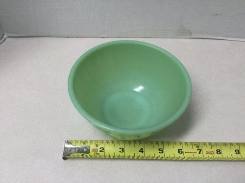 Vintage Jadite Fire King 6” Across Top Swirl Nesting Bowl No Chips Or Cracks