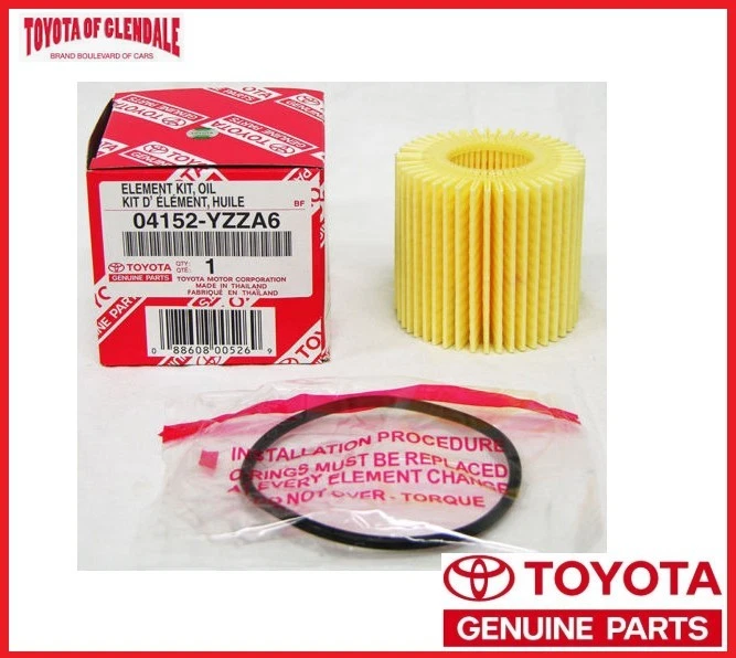 TOYOTA COROLLA PRIUS SCION IM XD OIL FILTER SET OF 5 GENUINE OEM 04152-YZZA6 USA - Image 3 of 3