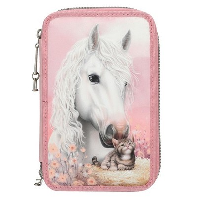Depesche Miss Melody Federtasche True Friends Pferde Motiv Rosa Buntstifte