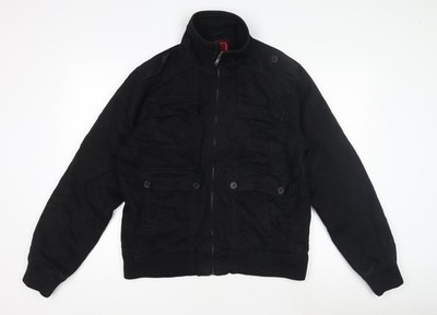 Schwarze Militärjacke Herren UK Größe L Topman