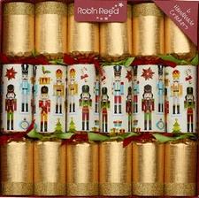 Robin Reed H5 Christmas 6pc 12in Themed Crackers Traditional Nutcracker 61701