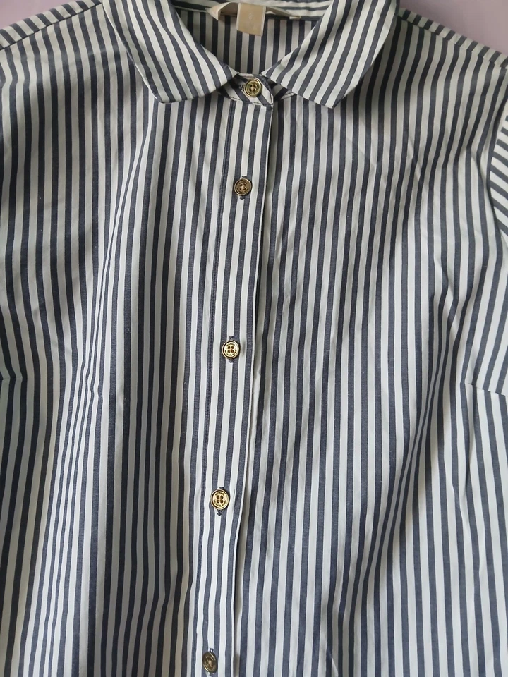 VESTIDO INFORMAL MACHEL CORS BLUSA LARGA RAYAS GRIS 8 Manngas 3/4 Foto 2 de 4