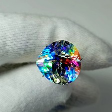 A Certified 50.25 Ct Natural Rainbow Color Pear Cut Mystic Topaz Loose Gemstone
