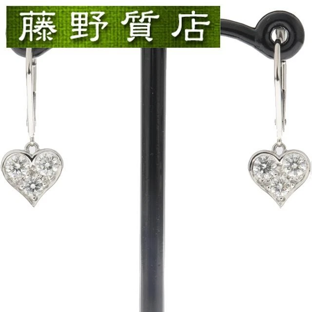 Tiffany & Co. Sentimentale Herz Creolen Diamant Ohrringe PT950 Platin Diamant