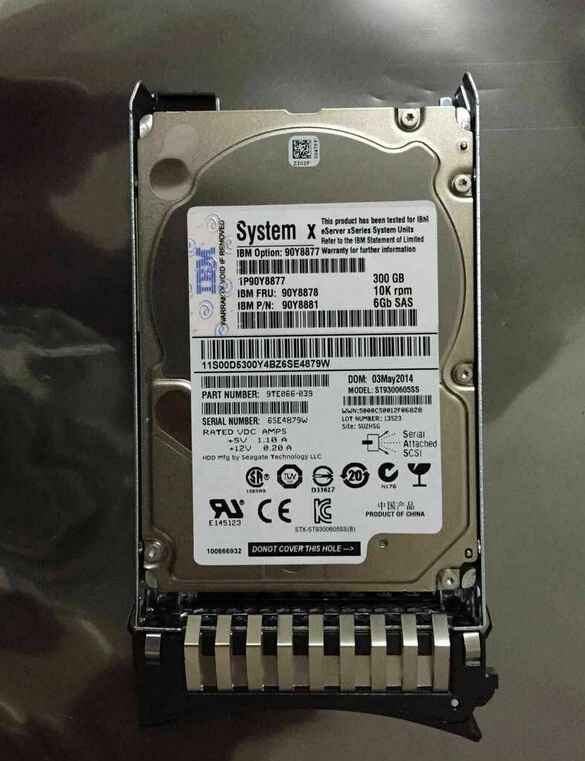 IBM 90Y8877 90Y8878 90Y8881 IBM 300GB 10K 2.5 SAS II 6 GB/PS HARD DRIVE - Image 2 of 3