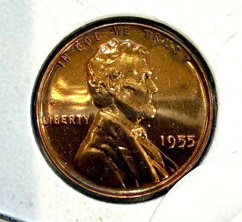 1955-P Lincoln Wheat Proof ~ 1 Blazing Red Beauty ~ Sweet ~ F64