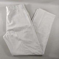 Red Kap Industries Straight Flat Front White Food Service Pants Mens 34x32