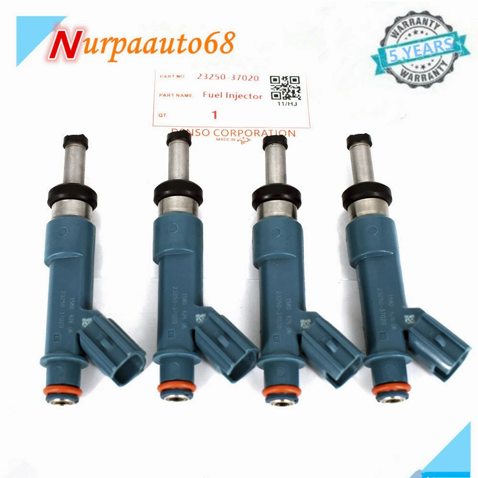 4x Inyectores de combustible para Lexus CT200h 2010-2015 Toyota Prius Denso 1,8 L 23250-37020 Foto 2 de 4