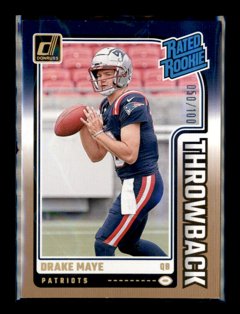 Drake Maye Panini Donruss Rated Rookies Throwback #49 Studio Series