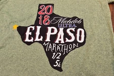 2018 El Paso Texas Michelob Ultra Marathon 1/2 5k T-Shirt Women Small Green
