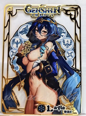 Genshin Impact- Layla -Game Anime Art Waifu Hollow Metal Card  ACG/CCG Vol.3
