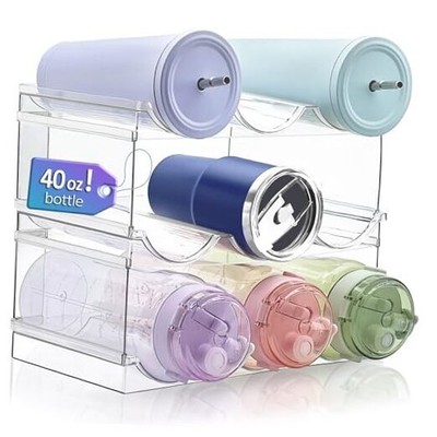 [ Large Compartment ] 3 Pack Water Bottle Organizer, 9-bottle 4.3 Inches