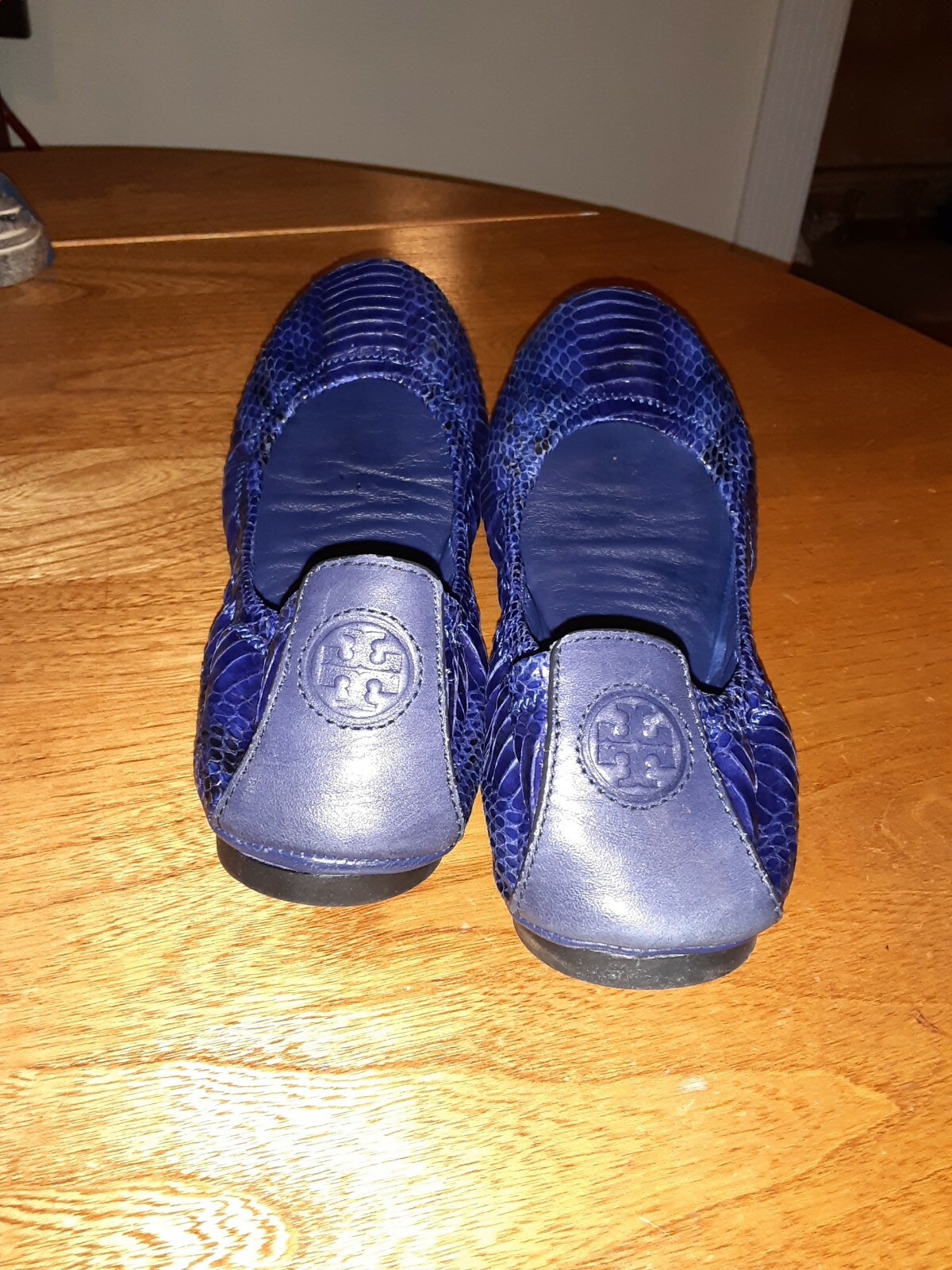 Tory Burch Blue Python Snakeskin Ballet Flat Sz 7… - image 2