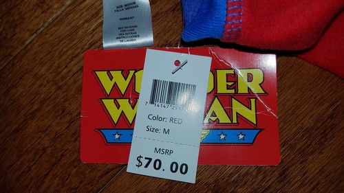 MARVEL WONDER WOMAN'S 1-PIECE FULL-LENGTH JAMMIES LIGHT WEIGHT FLEECE MEDIUM NWT - Picture 6 of 6