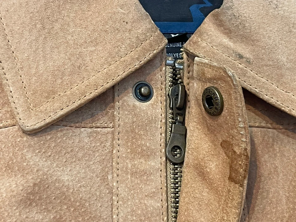 Cripple Creek Vtg Jacket Men’s Medium Brown Leather Southwestern Coat - Image 3 of 4