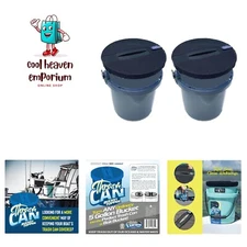 Durable 5-Gallon Black Mesh Bucket Lid for Marine Use - Easy to Store - 2 Pack