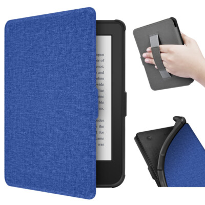 For Kobo Clara Colour/BW 2024 Leather Smart Case E-Reader Cover With Hand Strap