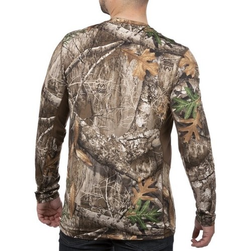 NEW Realtree Mens Edge Camo Lightweight Performance Long Sleeve Tee - With Tags - Picture 9 of 10
